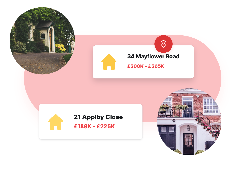 two houses with prices